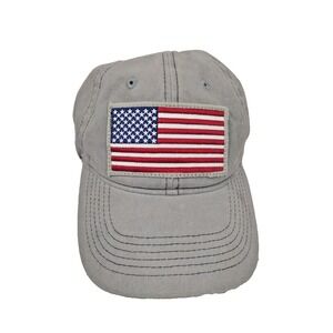 American Flag Hat Cap Gray Snapback United We Stand